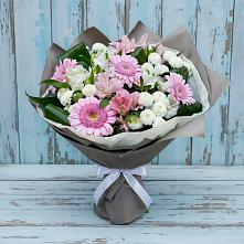 Букет цветов из:  Герберы, Альстромерии и Хризантемы #REPLACE_PRED# Первомайском Забайкальского края