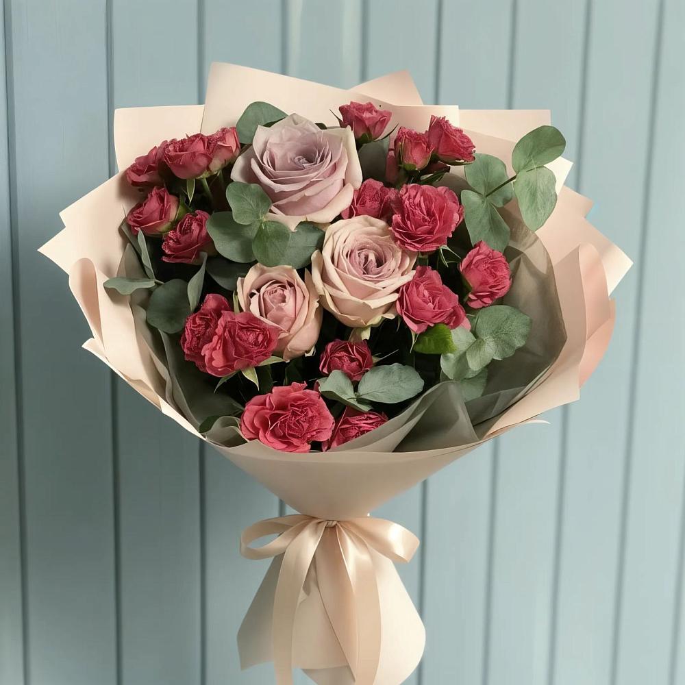 Букет цветов из: Гвоздики и Розы в Первомайском Забайкальского края