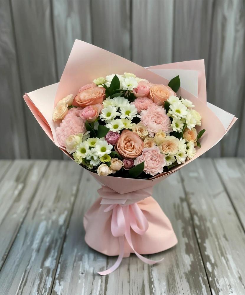 Букет цветов из: Гвоздики, Розы и Хризантемы в Первомайском Забайкальского края