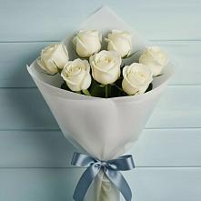 Букет 7 Белых роз Эдлесс Лав в Первомайском Забайкальского края
