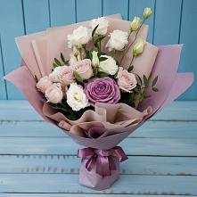 Букет цветов из:  Розы и Лизиантусы #REPLACE_PRED# Первомайском Забайкальского края