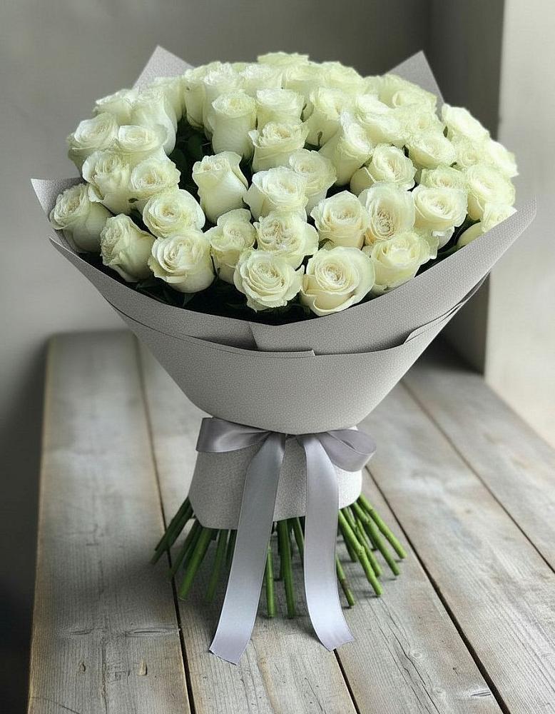 Букет 35 Белых роз в Первомайском Забайкальского края