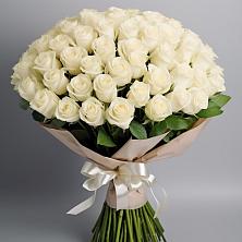 Букет 101 беля роза Белоснежка в Первомайском Забайкальского края