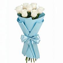 Букет 7 белых роз Проуд в Первомайском Забайкальского края