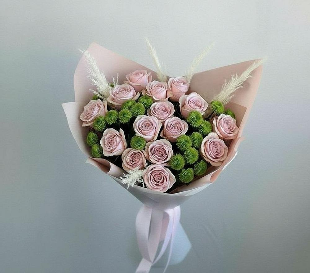 Букет цветов из: Розы и Хризантемы в Первомайском Забайкальского края