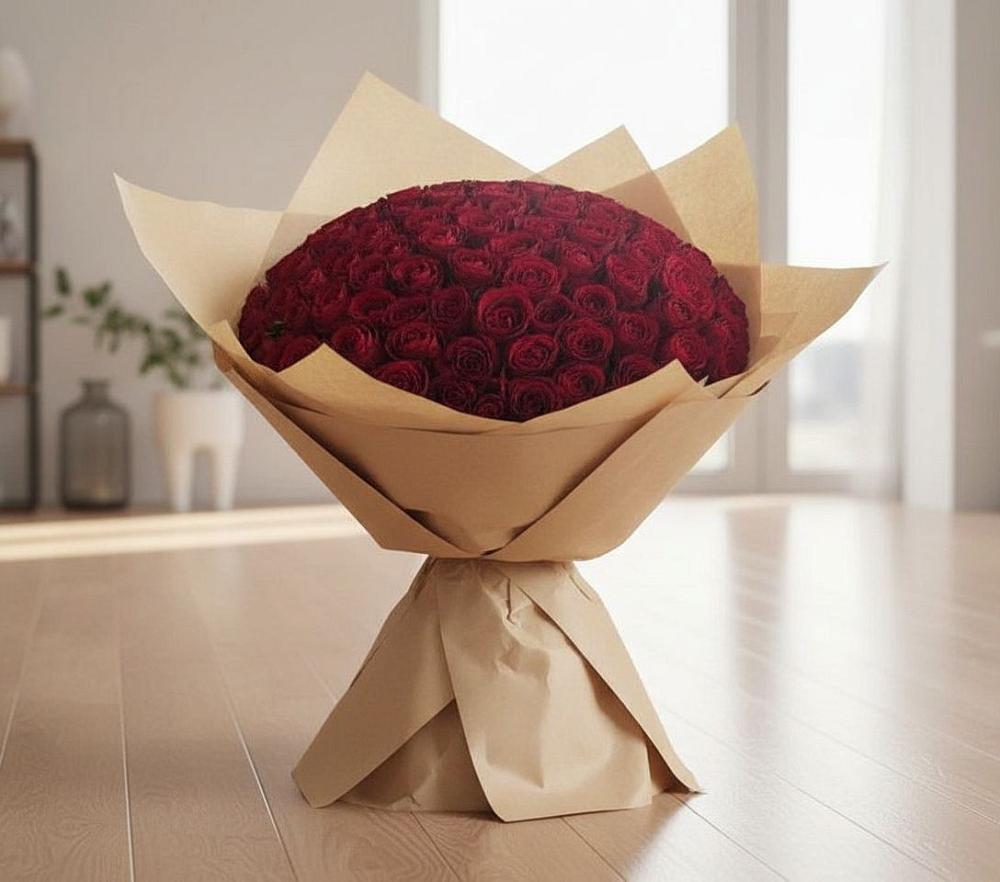 Букет 101 Красная роза в Первомайском Забайкальского края