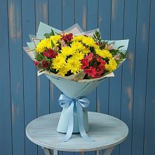 Букет цветов из:  Альстромерии и Хризантемы в Первомайском Забайкальского края