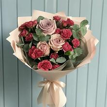 Букет цветов из:  Гвоздики и Розы в Первомайском Забайкальского края